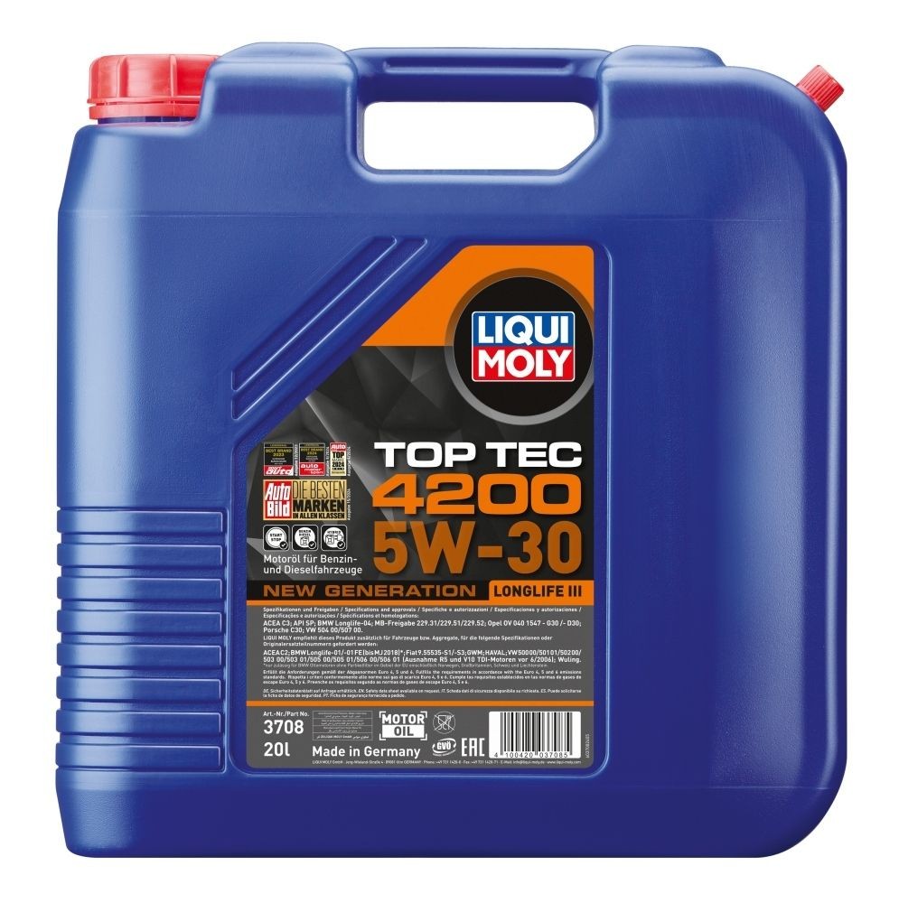LIQUI MOLY Motorolie Top Tec, 4200 Varenummer: 3708 billige