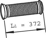 DINEX Corrugated Pipe, exhaust system Article number: 22126 cheaply