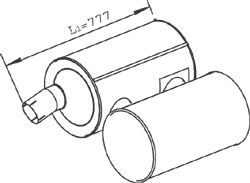 DINEX Middle silencer Article number: 28468 cheaply