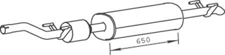 DINEX Middle silencer Article number: 56364 cheaply