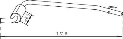 DINEX Front Silencer Article number: 73329 cheaply