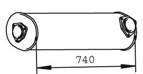DINEX Middle silencer Article number: 74331 cheaply