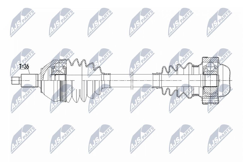 NTY Drive shaft Article number: NPW-VW-246 cheaply