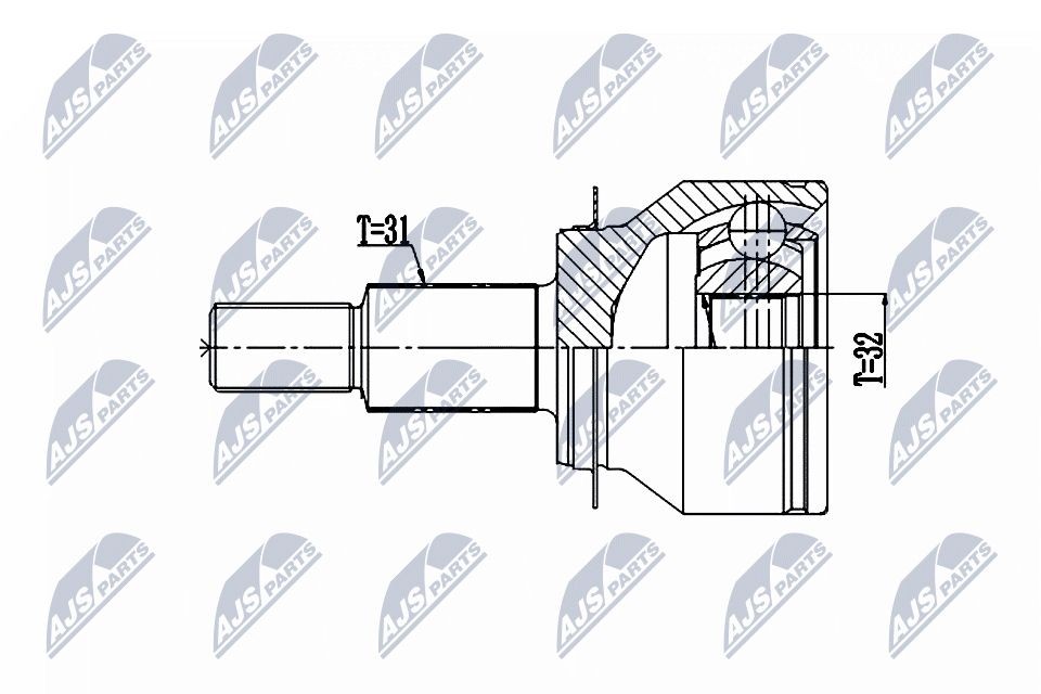 NTY Joint kit, drive shaft Article number: NPZ-MZ-062 cheaply