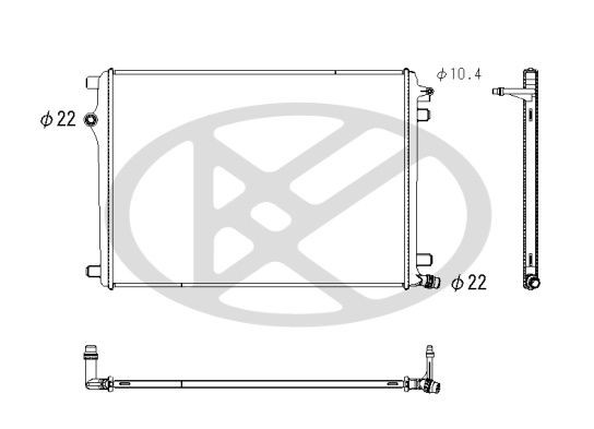 KOYORAD Engine radiator Article number: PL413950 cheaply