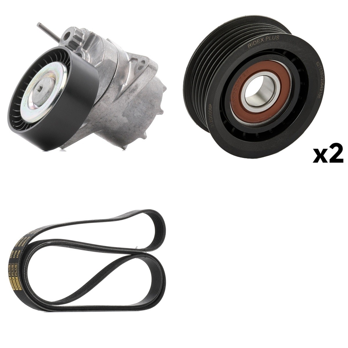 RIDEX PLUS V-Ribbed Belt Set Article number: 542R0758P cheaply