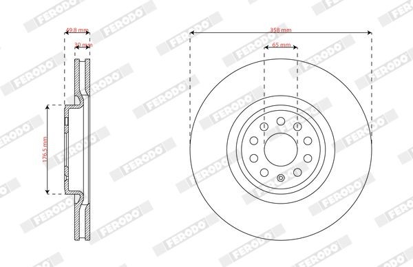 FERODO Brake disc Article number: DDF3120C cheaply