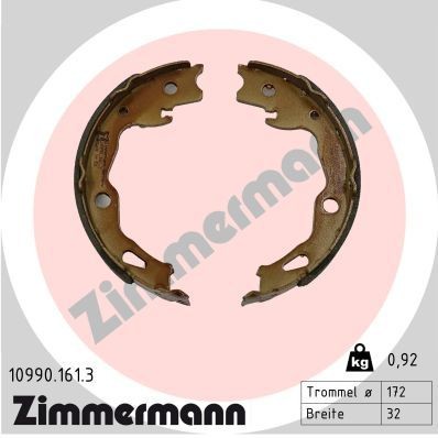 ZIMMERMANN Brake Shoe Set Article number: 10990.161.3 cheaply