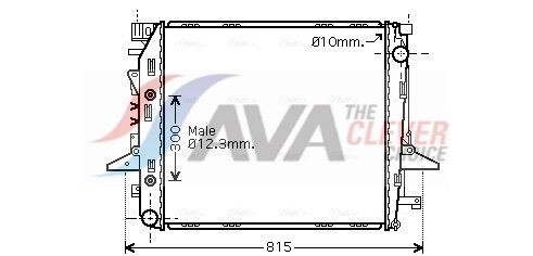 AVA COOLING SYSTEMS Engine radiator Article number: AU2198 cheaply