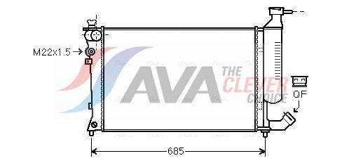 AVA COOLING SYSTEMS Radiaator, mootorijahutus Artikli number: CNA2155 soodsalt