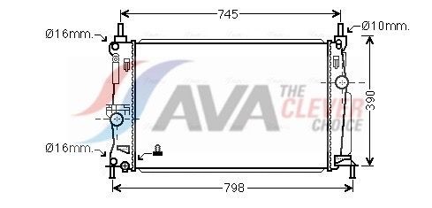 AVA COOLING SYSTEMS Radiaator, mootorijahutus Artikli number: FT2068 soodsalt