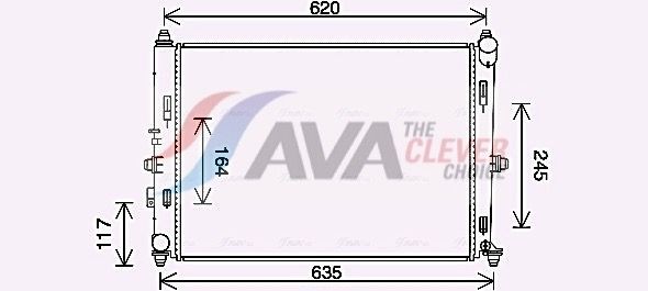 AVA COOLING SYSTEMS Engine radiator Article number: FT2094 cheaply