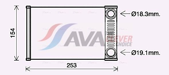 AVA COOLING SYSTEMS Soojusvaheti, salongiküte Artikli number: FT6350 soodsalt