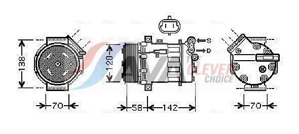 AVA COOLING SYSTEMS Air conditioning condenser Article number: FTA5204 cheaply