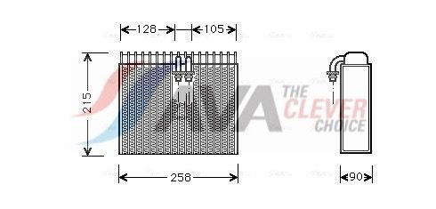 AVA COOLING SYSTEMS Air conditioning evaporator Article number: FTV071 cheaply