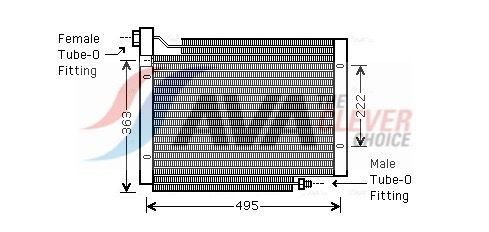 AVA COOLING SYSTEMS Air conditioning condenser Article number: JE5004 cheaply