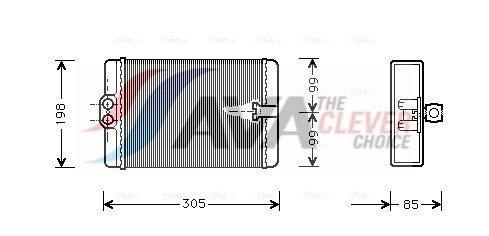 AVA COOLING SYSTEMS Heater matrix Article number: MSA6250 cheaply