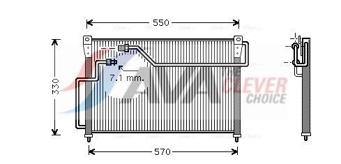 AVA COOLING SYSTEMS Air conditioning condenser Article number: MZ5107 cheaply