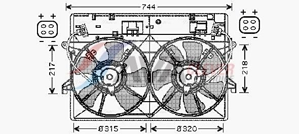 AVA COOLING SYSTEMS Fan, radiator Article number: MZ7524 cheaply