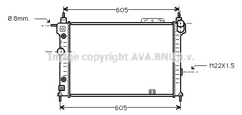 AVA COOLING SYSTEMS Engine radiator Article number: OL2029 cheaply