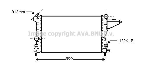 AVA COOLING SYSTEMS Engine radiator Article number: OL2161 cheaply