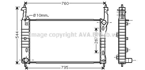 AVA COOLING SYSTEMS Engine radiator Article number: OL2432 cheaply