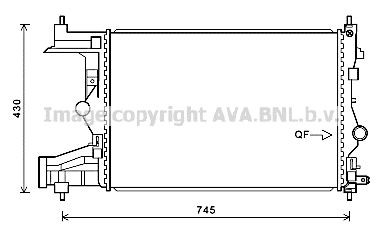 AVA COOLING SYSTEMS Engine radiator Article number: OL2487 cheaply
