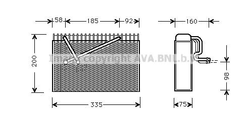 AVA COOLING SYSTEMS Air conditioning evaporator Article number: OLV299 cheaply