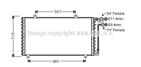 AVA COOLING SYSTEMS Air conditioning condenser Article number: PE5164 cheaply