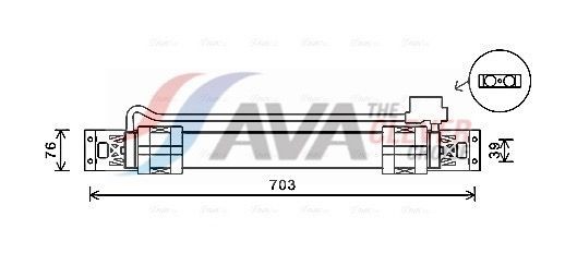 AVA COOLING SYSTEMS Air conditioning evaporator Article number: PEV287 cheaply