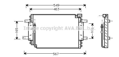 AVA COOLING SYSTEMS Air conditioning condenser Article number: SZ5027 cheaply