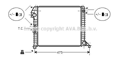 AVA COOLING SYSTEMS Radiaator, mootorijahutus Artikli number: VO2056 soodsalt