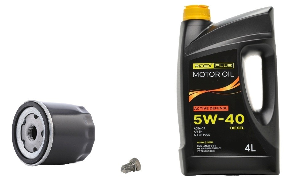 RIDEX PLUS 100374T0280P Filter set with engine oil UP 1.0 TSi BlueMotion 90 PS Petrol 2020