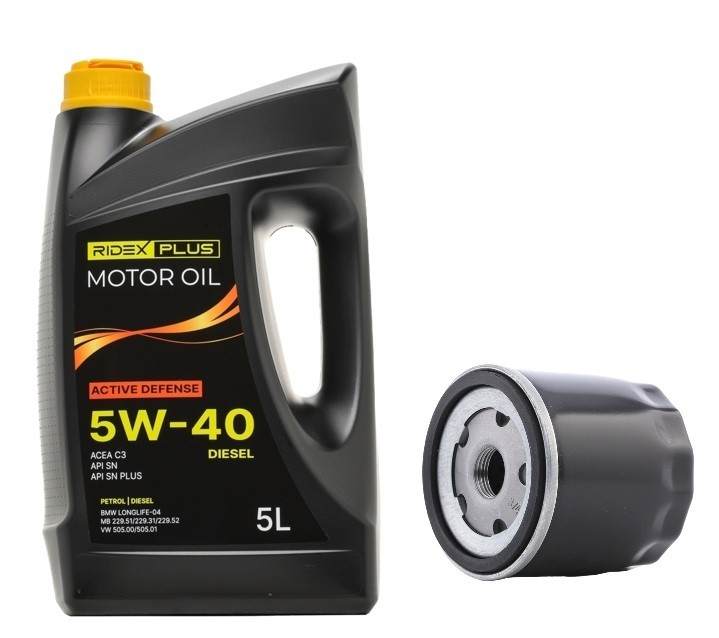 RIDEX PLUS 100374T0285P Filter set with engine oil UP 1.0 TSi BlueMotion 90 PS Petrol 2020
