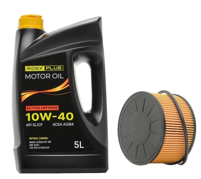 RIDEX PLUS 100374T0289P Filter set with engine oil MEGANE 1.2 TCe 100 (B9MS) 100 PS Petrol