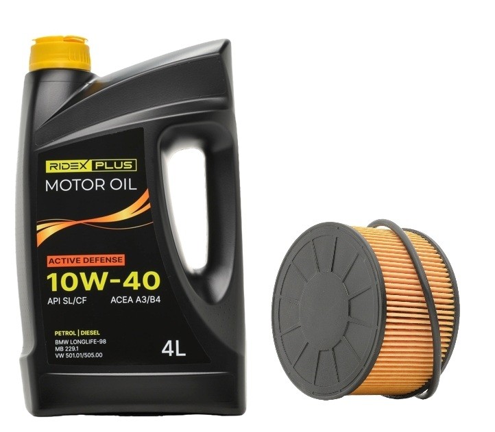 RIDEX PLUS 100374T0303P Filter set with engine oil MEGANE 1.2 TCe 100 (B9MS) 100 PS Petrol