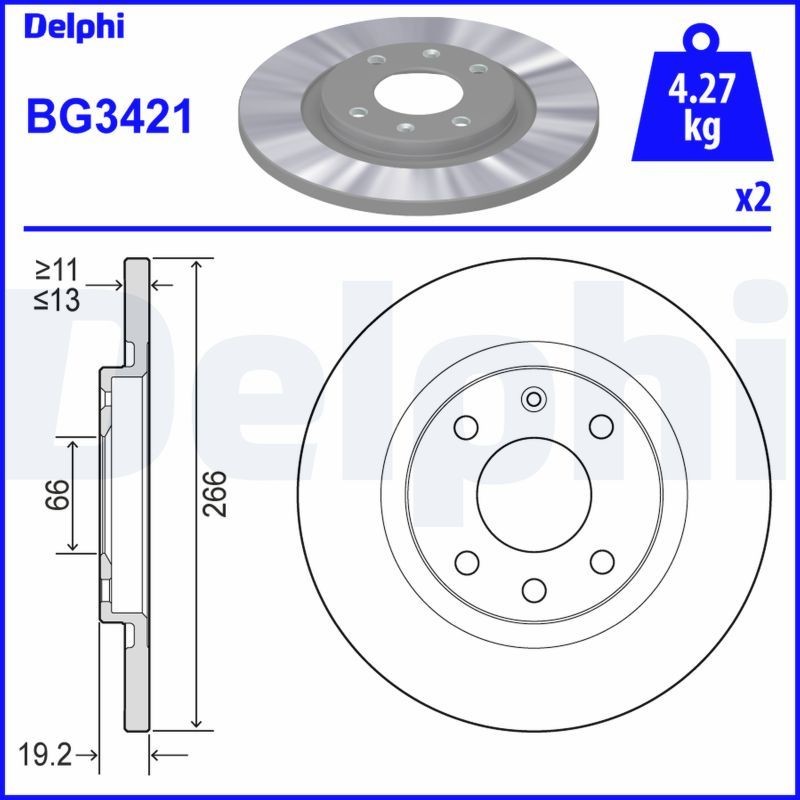 DELPHI Piduriketas Artikli number: BG3421 soodsalt