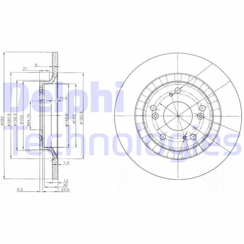 DELPHI Brake disc Article number: BG3795 cheaply