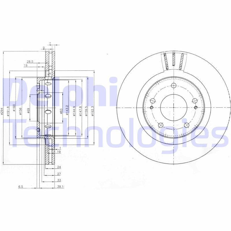 DELPHI Bremžu diski raksta numurs: BG4038 lēti