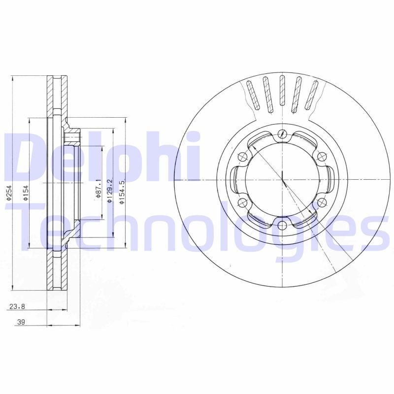 DELPHI Bremseskive Varenummer: BG4106 billige
