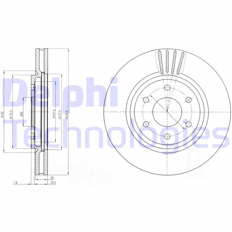 DELPHI Disque de frein UGS: BG4205 à peu de frais