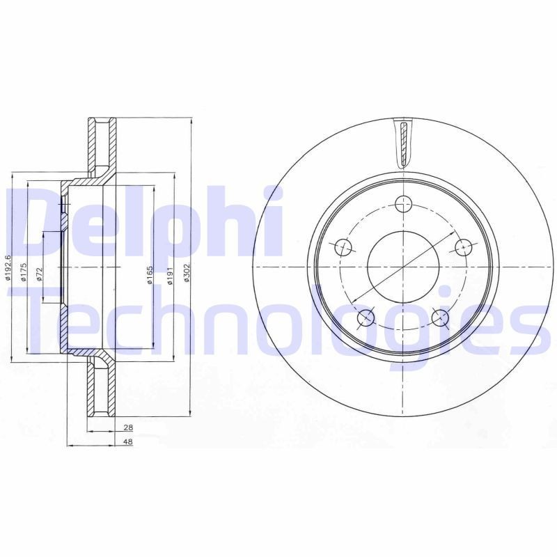 DELPHI Brake disc Article number: BG4259 cheaply