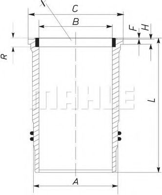MAHLE ORIGINAL Cylinder Sleeve Article number: 061 WN 15 cheaply