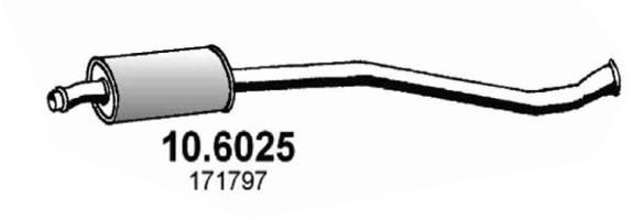 ASSO Middle silencer Article number: 10.6025 cheaply