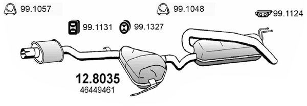 ASSO Middle- / End Silencer Article number: 12.8035 cheaply