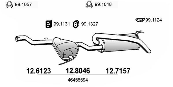 ASSO Middle- / End Silencer Article number: 12.8046 cheaply