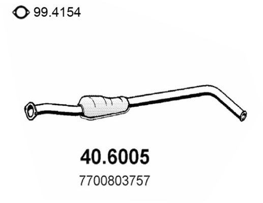 ASSO Middle silencer Article number: 40.6005 cheaply