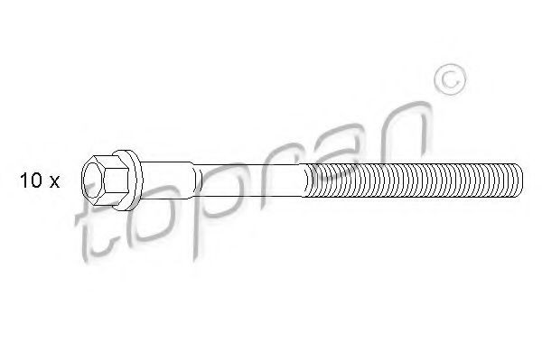 TOPRAN Bolt Kit, cylinder head Article number: 301 968 cheaply