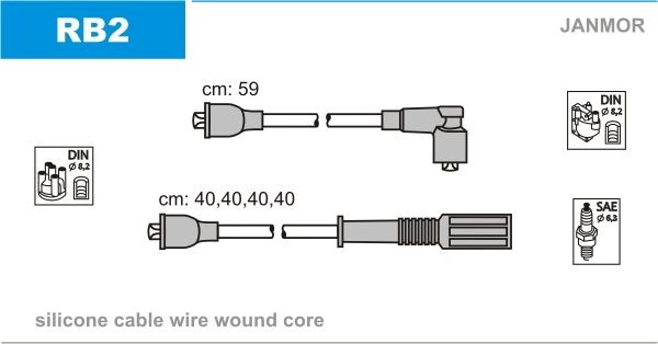 JANMOR Ignition Cable Kit Article number: RB2 cheaply
