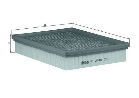 MAHLE ORIGINAL Air filter Article number: LX 2048 cheaply